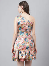 Vibrant One-Shoulder Mini Dress