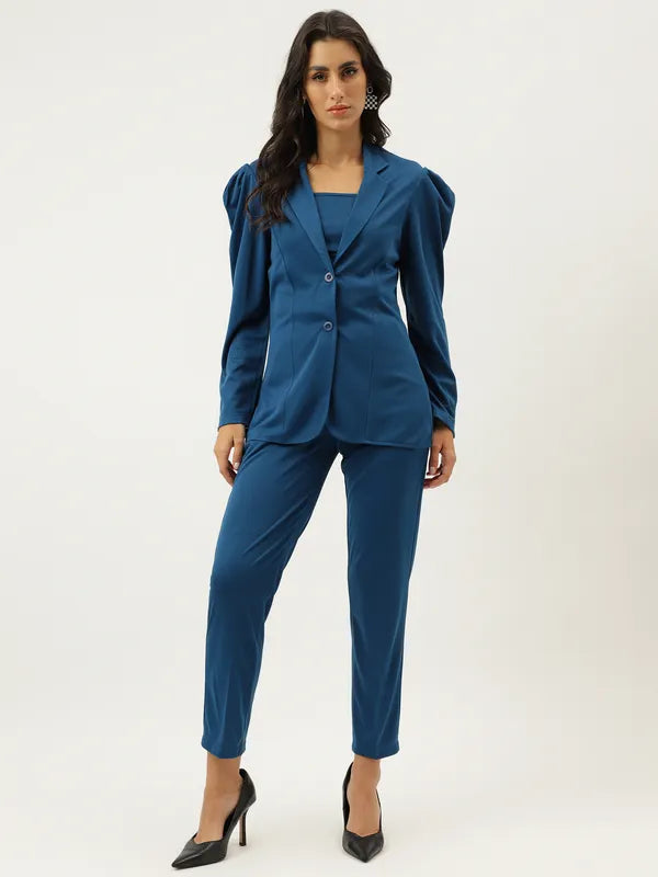 Teal blazer with pant