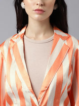 Orange and white multicolour coordset