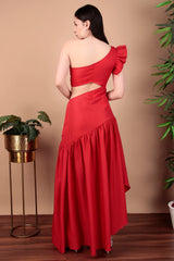 Scarlet Soft Cotton Blend Dress